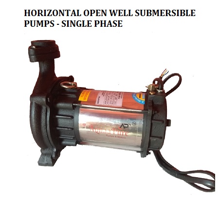 HORIZONTAL OPEN WELL SUBMERSIBLE PUMPS - SINGLE PHASE